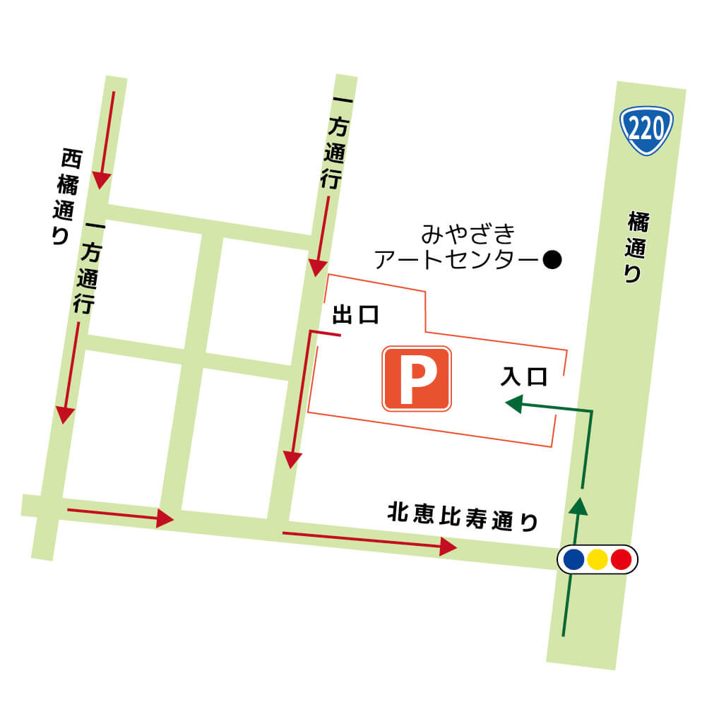 赤玉有料駐車場の地図